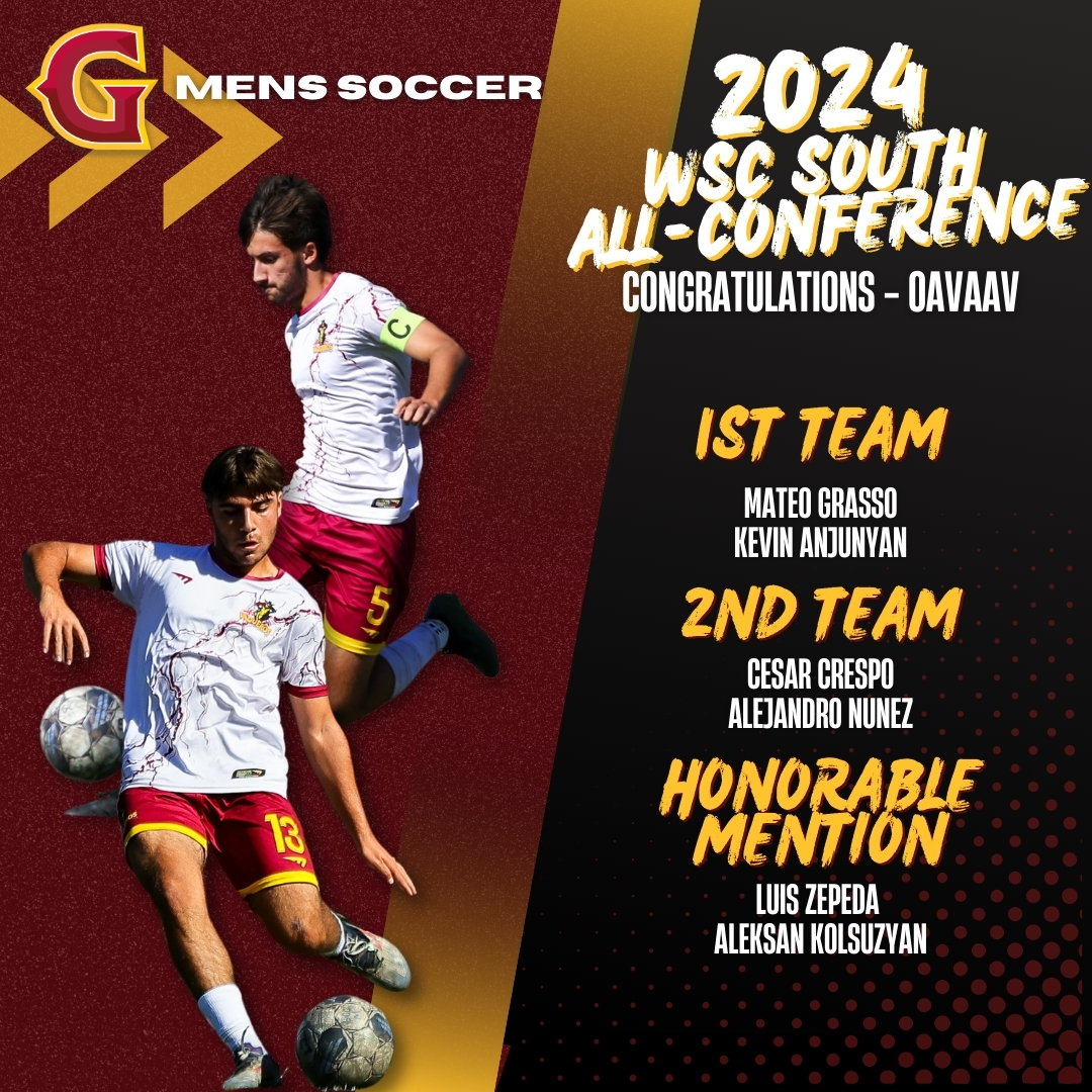 Congratulations to 2024 Men's Soccer All-WSC honorees
