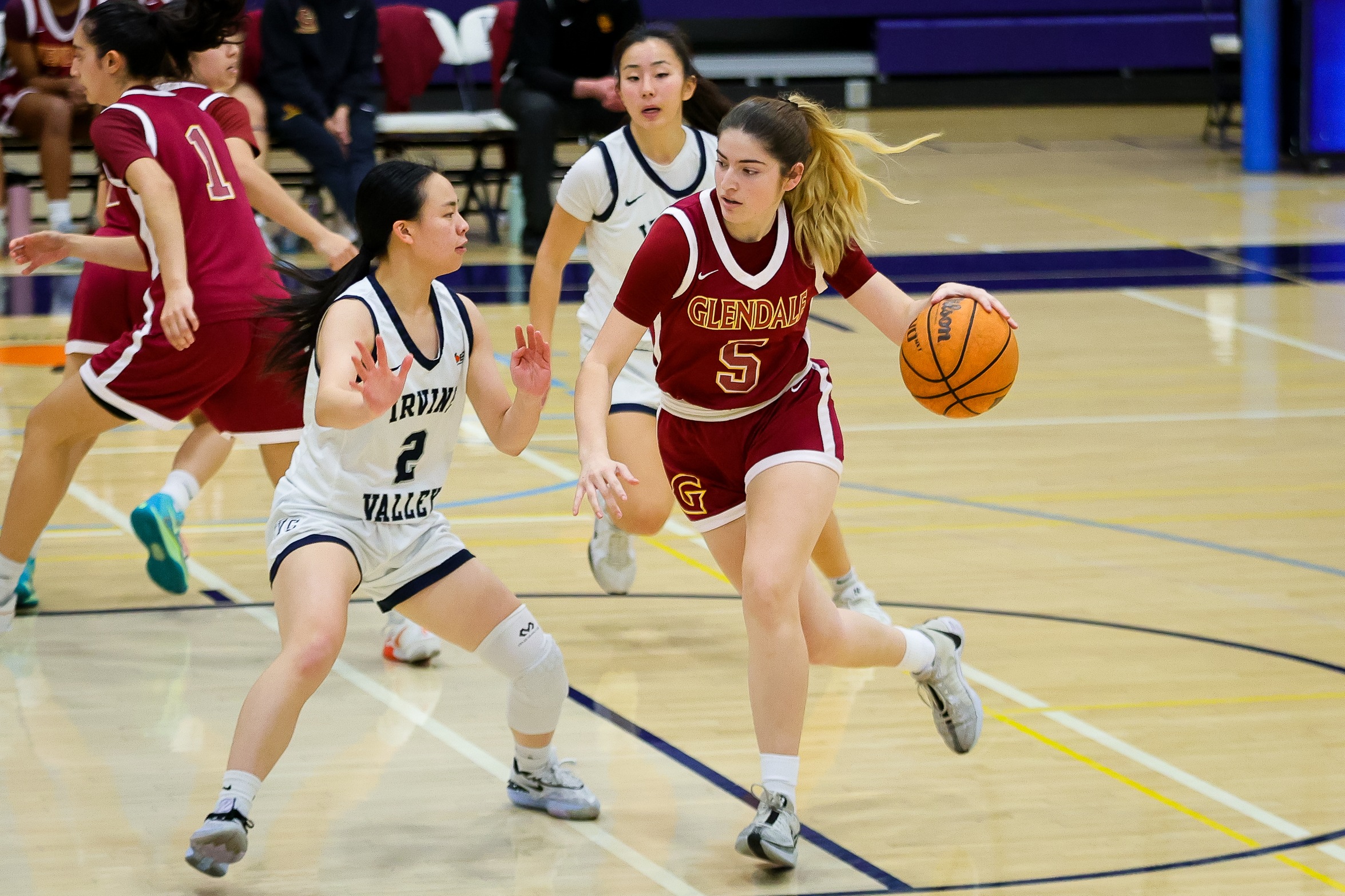 GCC Women's Basketball gets closer to sixth straight WSC South Title with 76-28 win at Bakersfield College Feb. 12; now 11-0 in conference and 21-3 overall with 16 straight wins