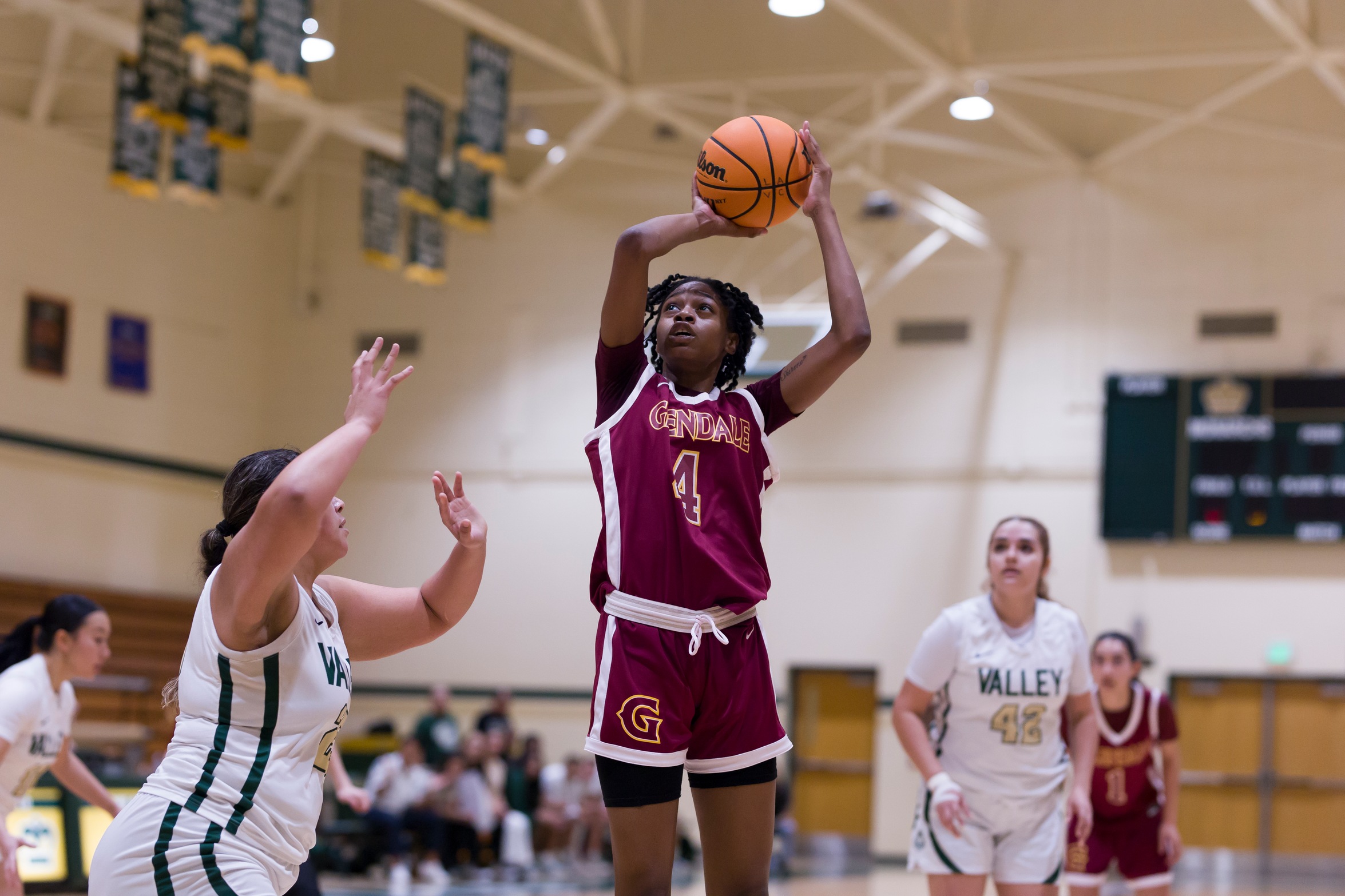 Shadel Ffrench sets school record with 22 rebounds to lead GCC Women's Basketball to 12th straight win, 58-57 over West L.A. College Feb. 1; now 7-0 in conference and 17-3 overall