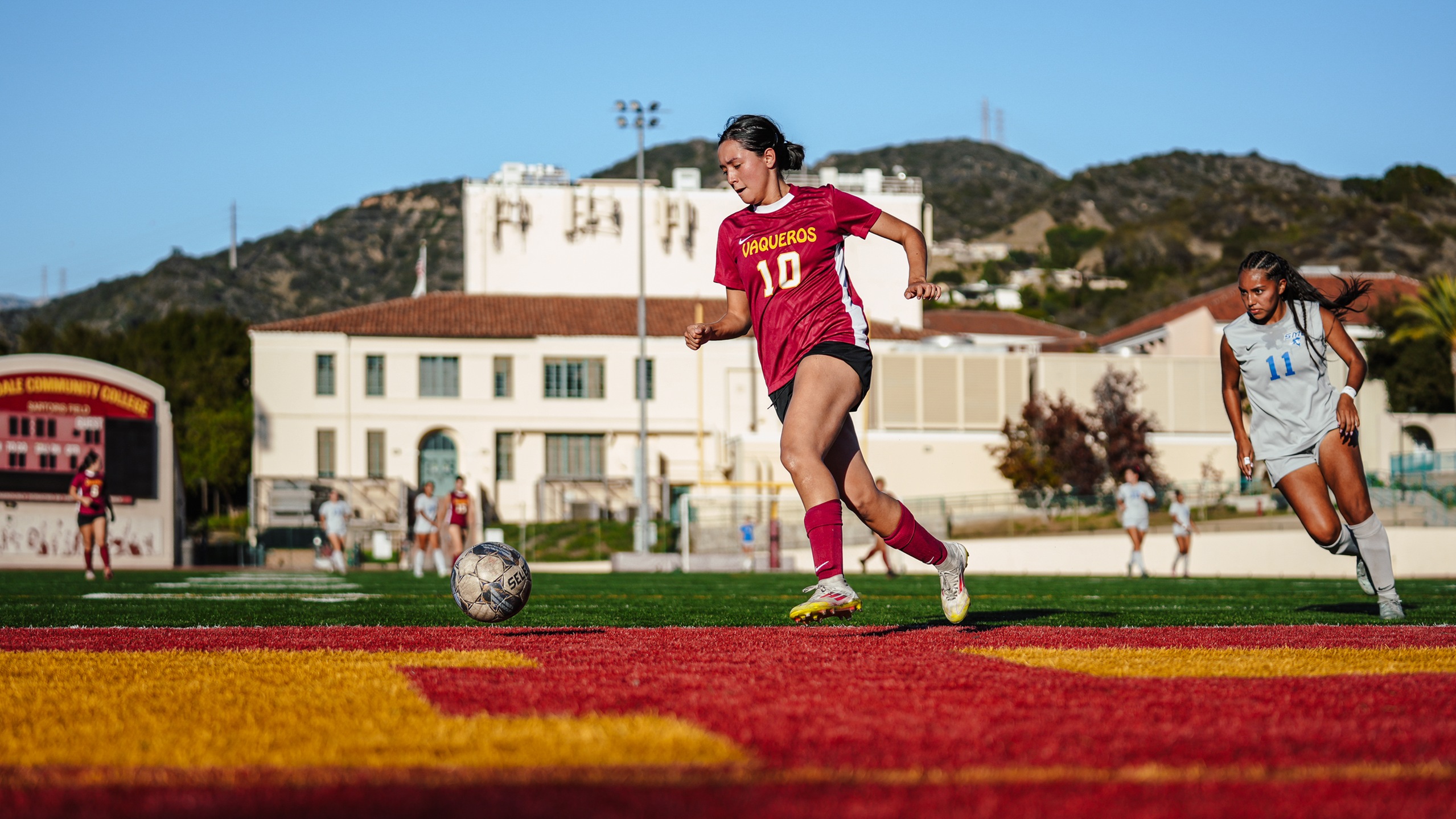 Vaqueros Fall on the Road at LA Valley