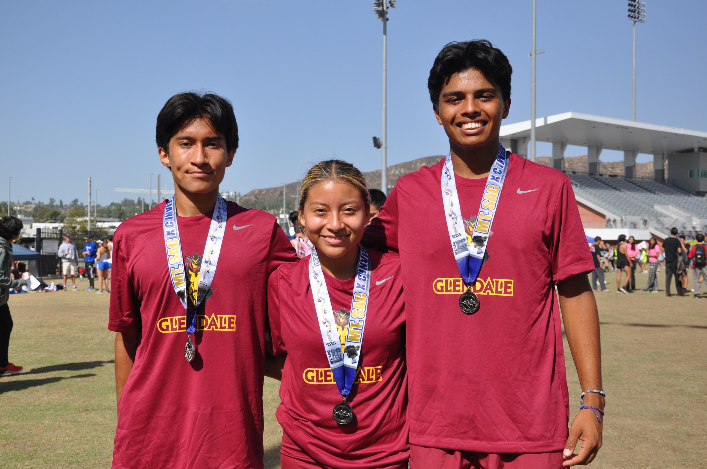 Juan Romero III and Fabrizio Valdivia medal for GCC Men's Cross Country in 4th Place team finish at Mt. SAC Invitational Oct. 18; Rashel Alvarez-Chavez medals for women